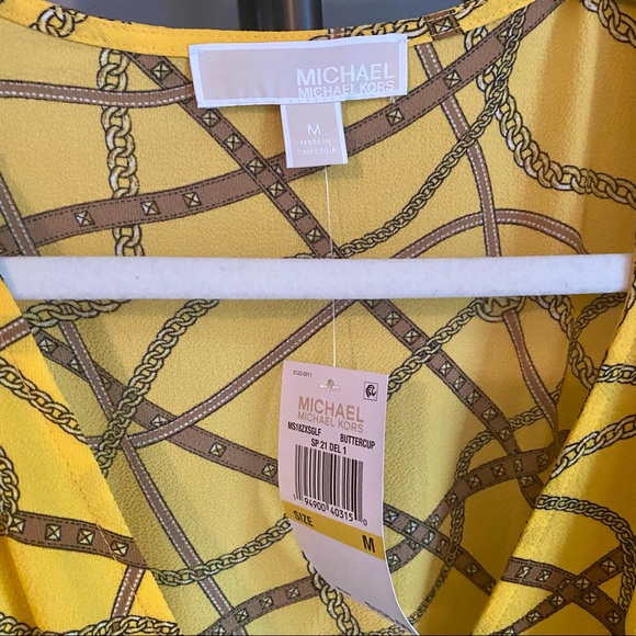 NWT Michael Kors smocked ruffle dress - Picture 3 of 6